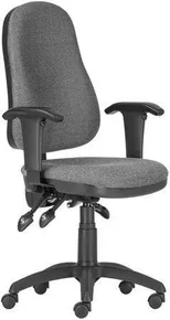 Bürostuhl, Textil, Gestell schwarz, XENIA ASYN, grau